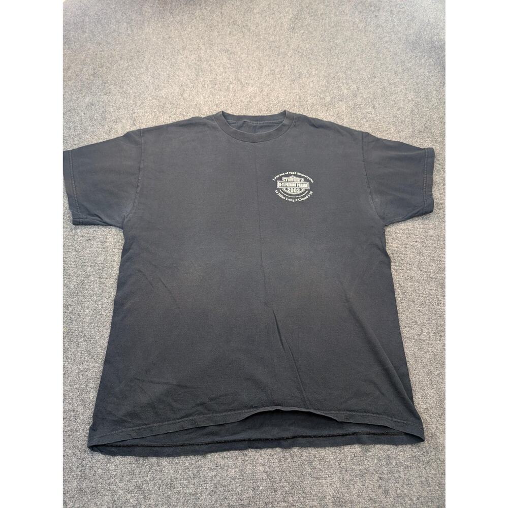 Vintage W Steven Martin 9-11 Patriot Parade Shirt Tee Mens XL Black 2002 USA 00s